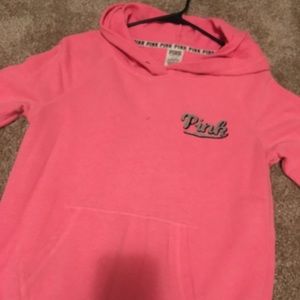 pink hoodie